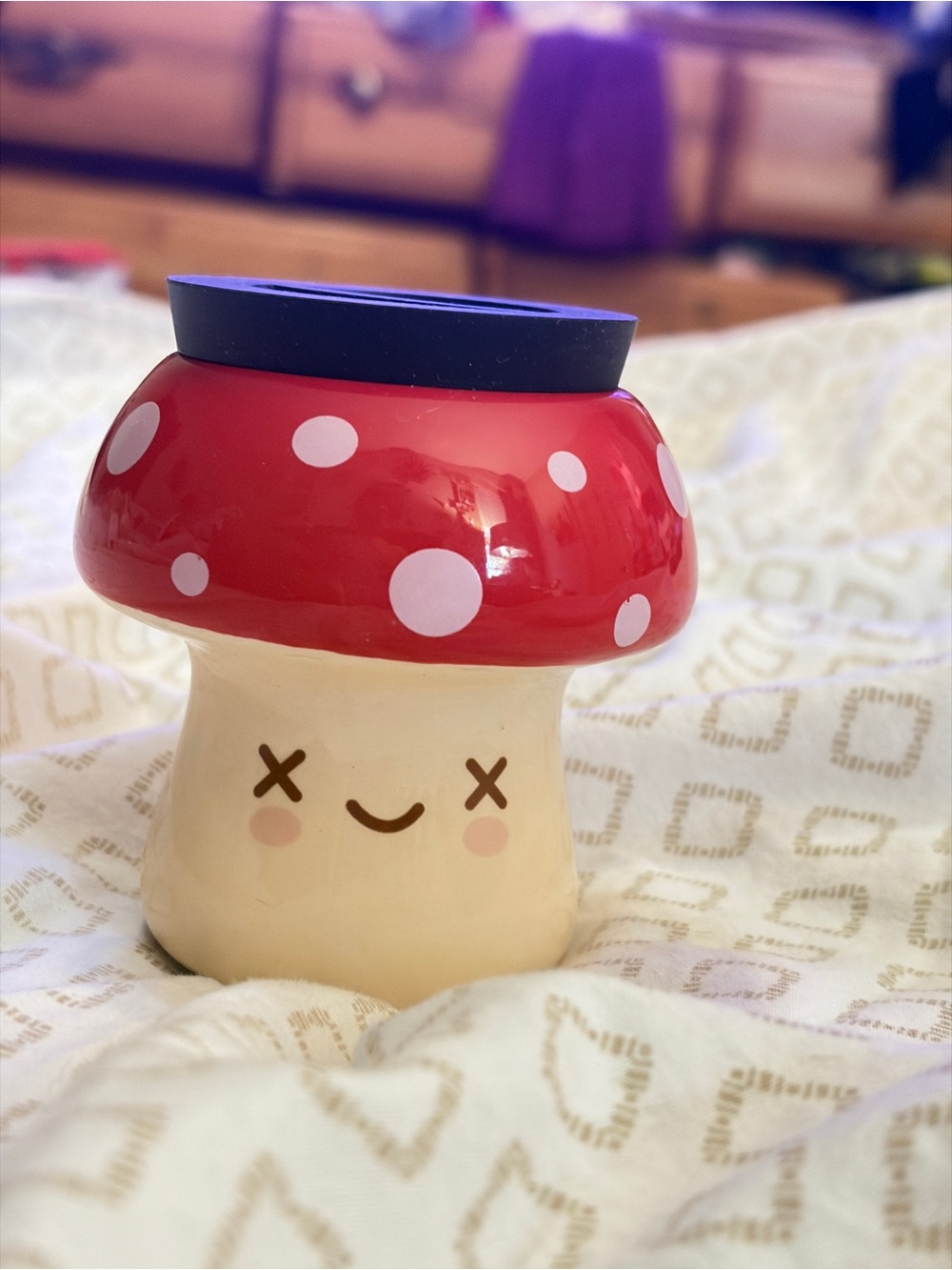 Cute Red Mushroom Ceramic Storage Holder
